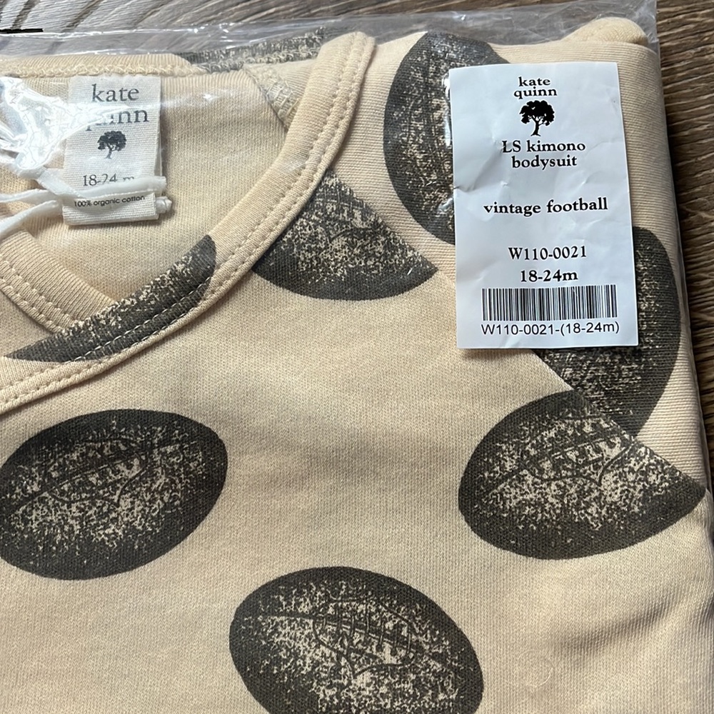 NWT kate Quinn long sleeved onesie! Football. 🏈 - Picture 2 of 2